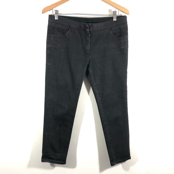 Prada Denim - PRADA black Wash Skinny Ankle Straight Jeans 29